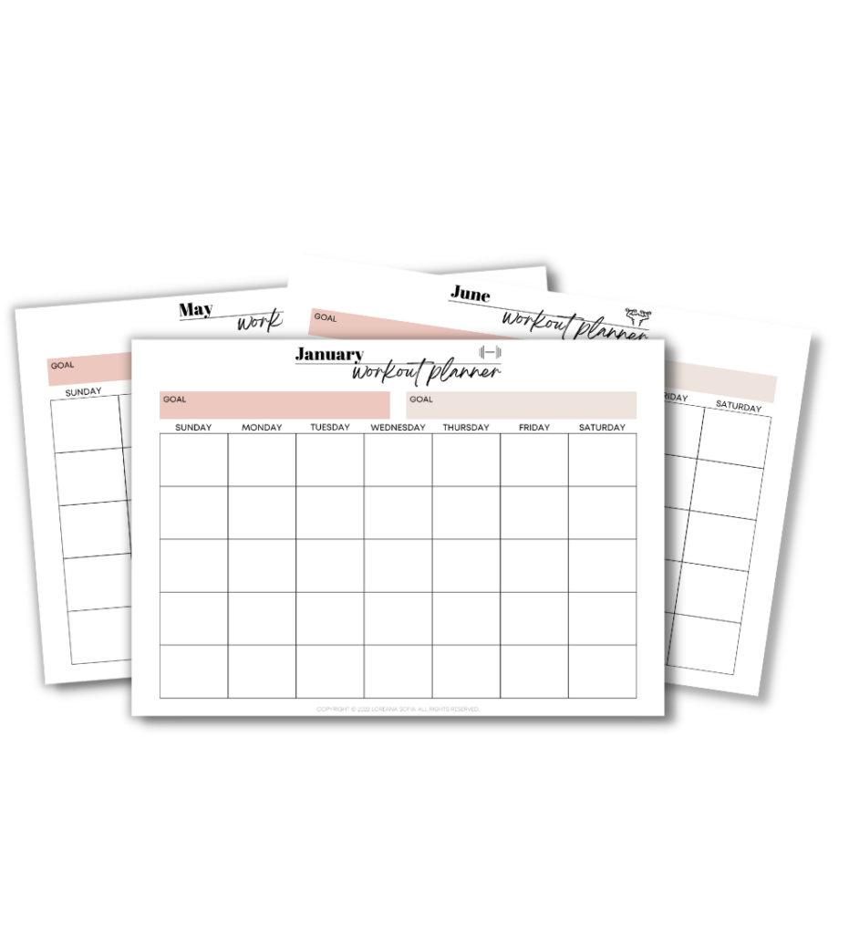 MONTHLY WORKOUT PLANNER